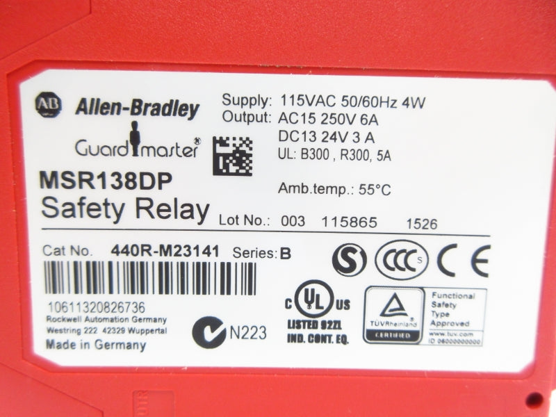 ALLEN BRADLEY 440R-M23141 SER. B 115VAC (WH) NSMP