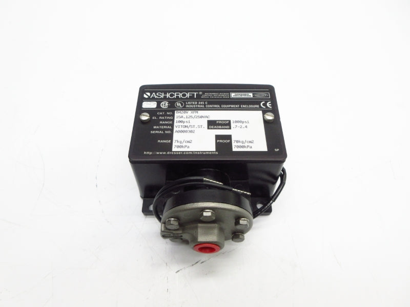 ASHCROFT B420VXFM 125/250VAC 15A 100PSI NSMP