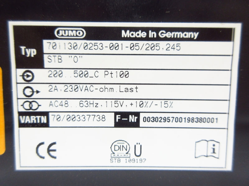 JUMO 701130/0253-001-05/205,245 115V NSMP