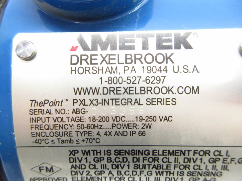 AMETEK PXLX3-INTEGRAL 19-250VAC NSNP