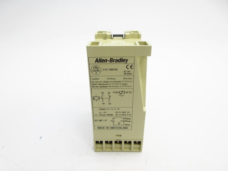 ALLEN BRADLEY 817-MD SER. A 500VAC 10A (BR/WH) NSMP