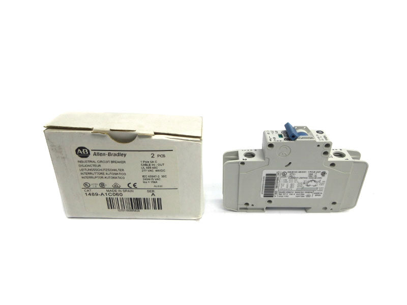 ALLEN BRADLEY 1489-A1C060 SER. A 277VAC 6A (PKG OF 2) NSMP