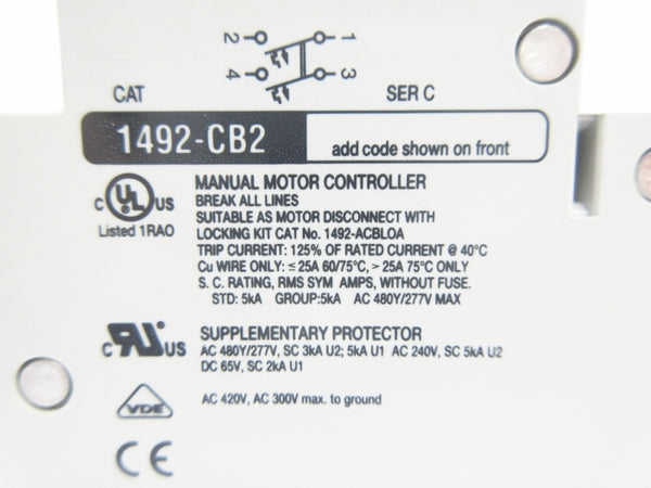 ALLEN BRADLEY 1492-CB2H010 SER. C 277V 1A NSMP