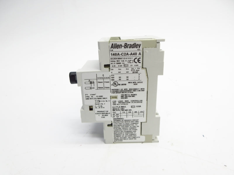 ALLEN BRADLEY 140A-C2A-A40 SER. A 690V 0.25-0.40A (BR/WH) NSMP