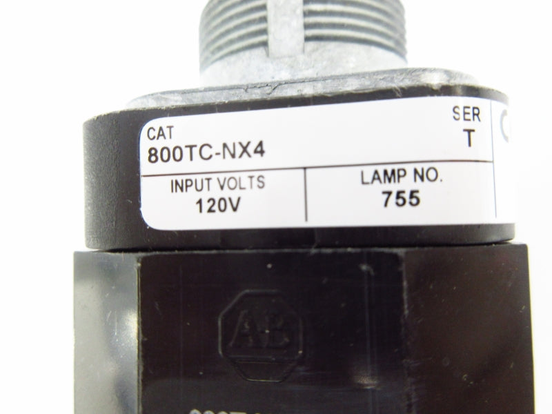 ALLEN BRADLEY 800TC-NX4 SER. T 120V (AS PICTURED) (WH) NSMP