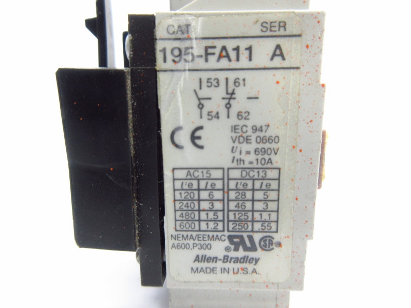 ALLEN BRADLEY 195-FA11 SER. A 690V 10A UNMP