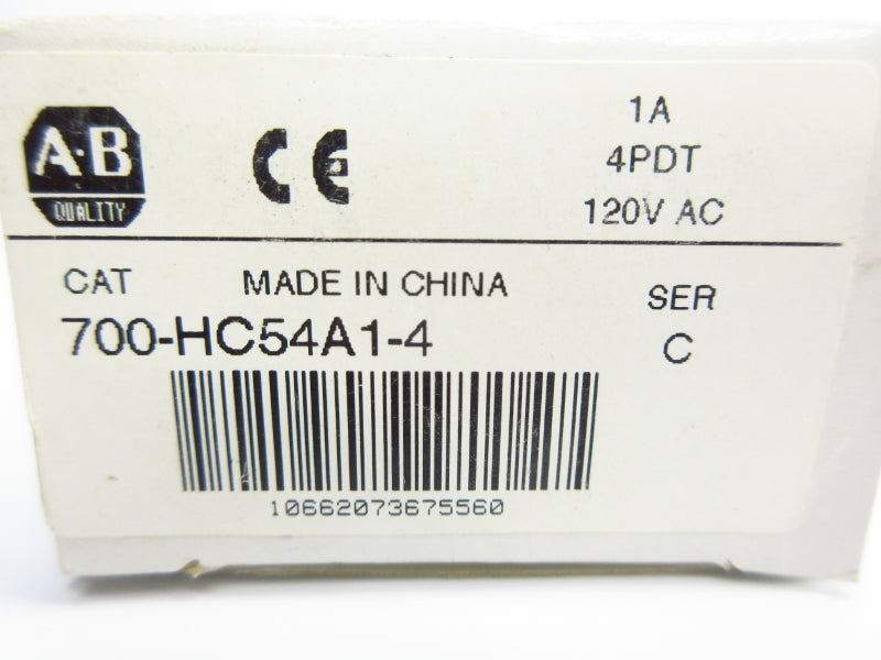 ALLEN BRADLEY 700-HC54A1-4 SER. C 120VAC 1A (WH) NSMP
