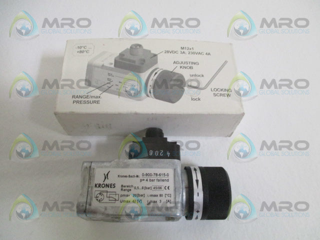 KRONES 0-900-78-615-0 MANOMETRIC SWITCH *NEW IN BOX*