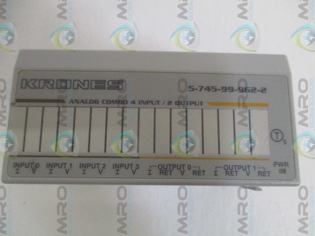 KRONES 5-745-99-962-2 ANALOG COMBO I/O MODULE *NEW NO BOX*