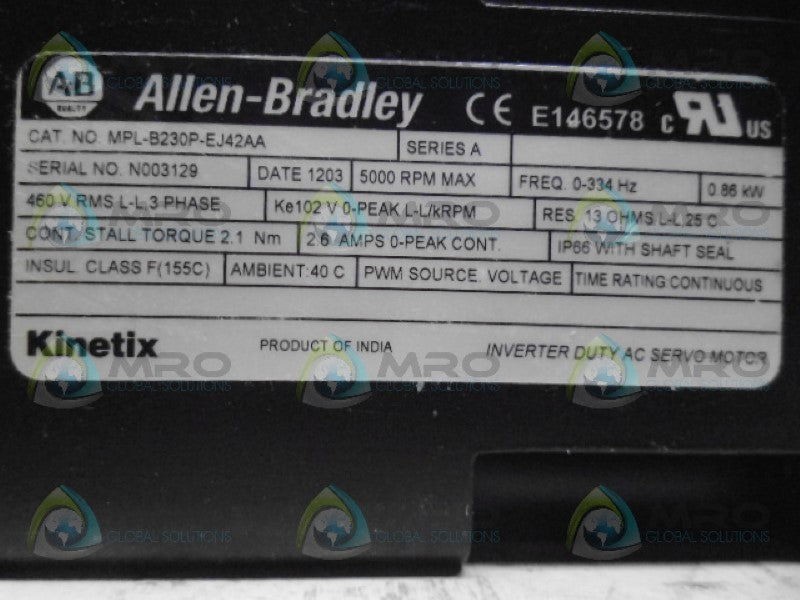 ALLEN BRADLEY MPL-B230P-EJ42AA * NEW IN BOX