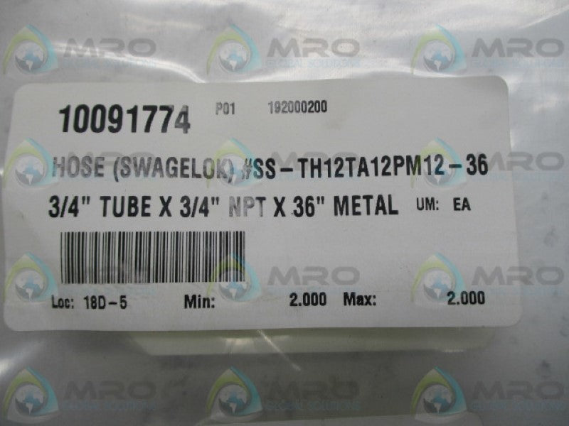 SWAGELOK SS-TH12TA12PM12-36 HOSE * NEW IN FACTORY BAG *