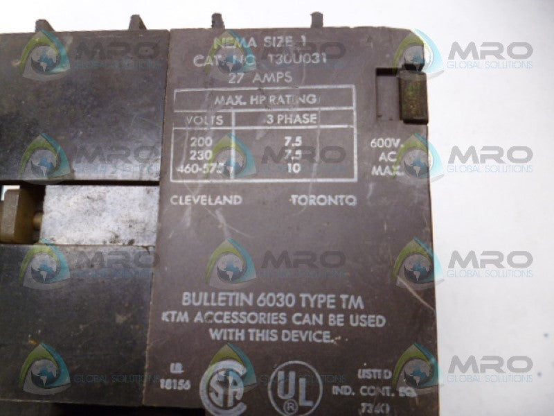 SYLVANIA T30U031 STARTER * USED*