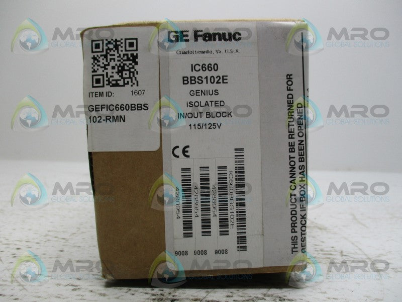 GE FANUC IC660BBS102E ASSEMBLY MODULE * FACTORY SEALED *