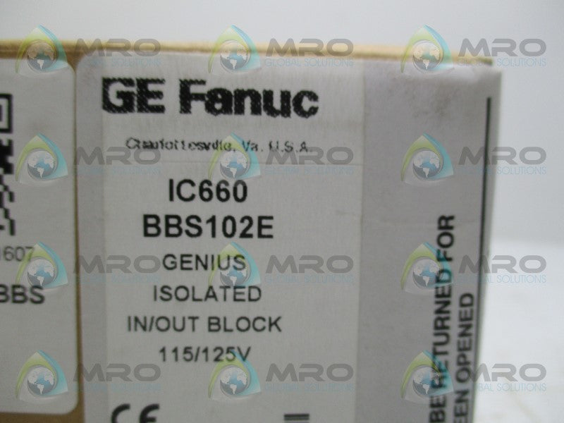 GE FANUC IC660BBS102E ASSEMBLY MODULE * FACTORY SEALED *