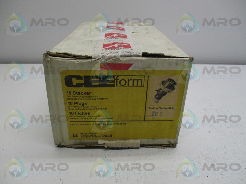 MENNEKES 280 SOCKET (PKG OF 10) * FACTORY SEALED *