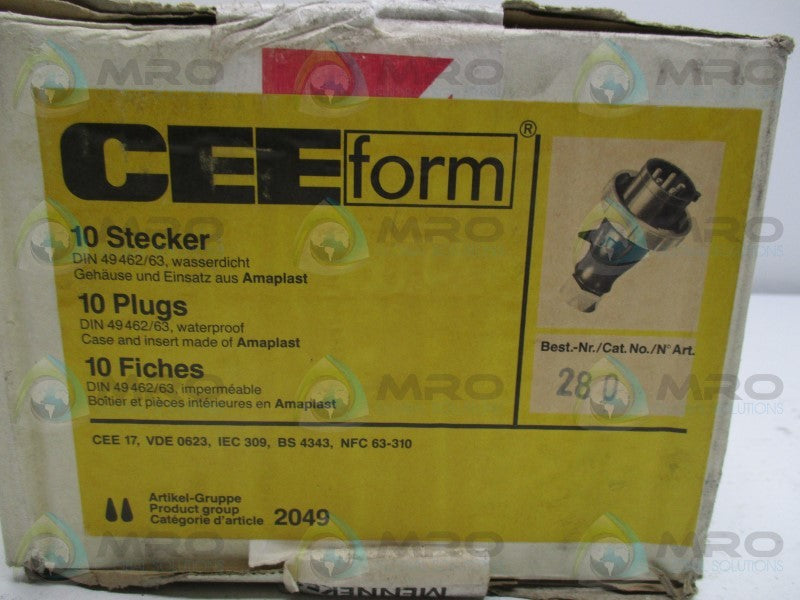 MENNEKES 280 SOCKET (PKG OF 10) * FACTORY SEALED *