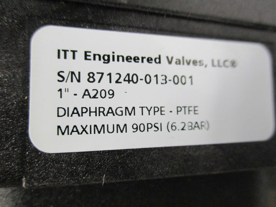 ITT PURE FLO 1-N-PN-36-M7-A209 VALVE * NEW IN BOX *