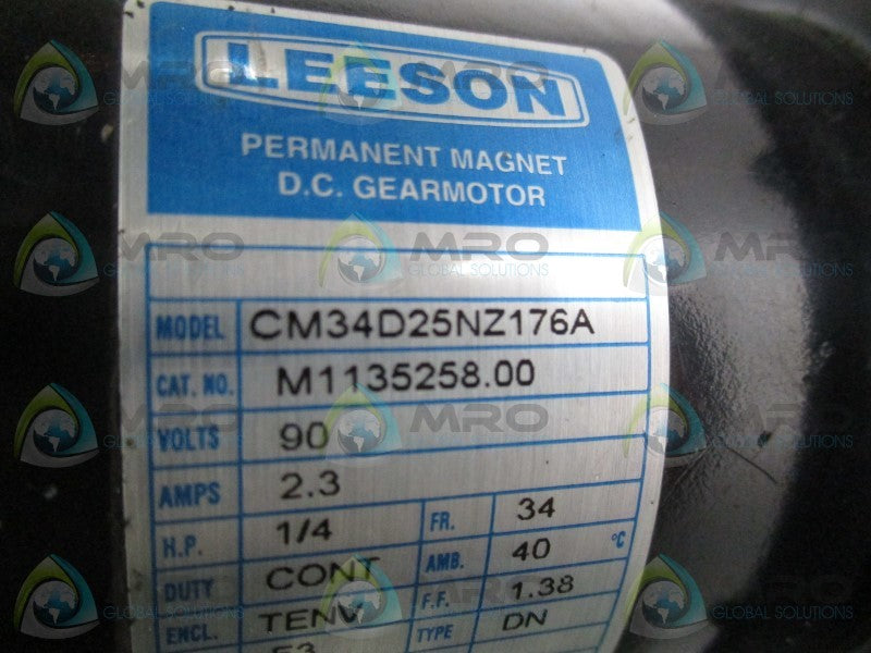 LEESON M1135258.00 GEARMOTOR * USED *