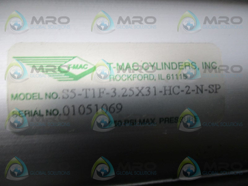 T-MAC S5-T1F-3.25X31-HC-2-N-SP CYLINDER * USED *