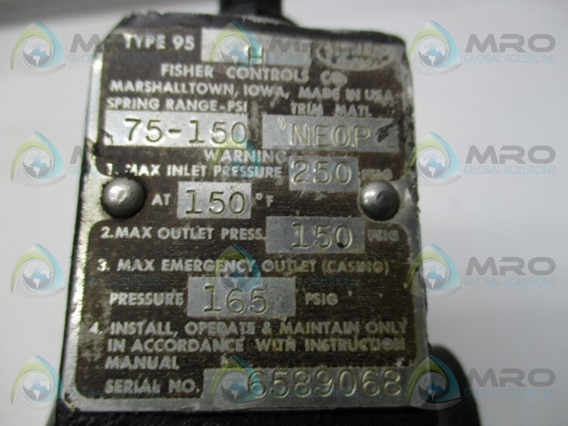 FISHER 95H HIGH PRESSURE REGULATOR VALVE * NEW  *