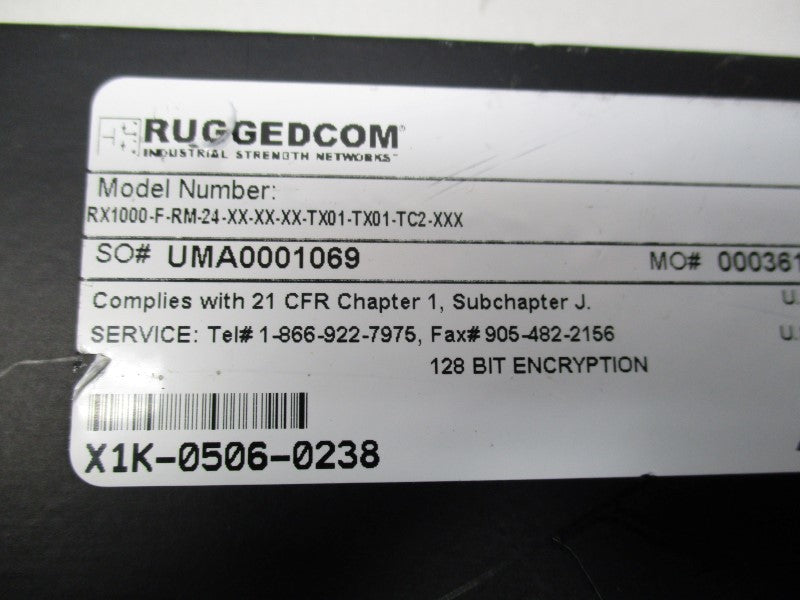 RUGGEDCOM RX1000-F-RM-24-XX-XX-XX-TX01-TC2-XXX