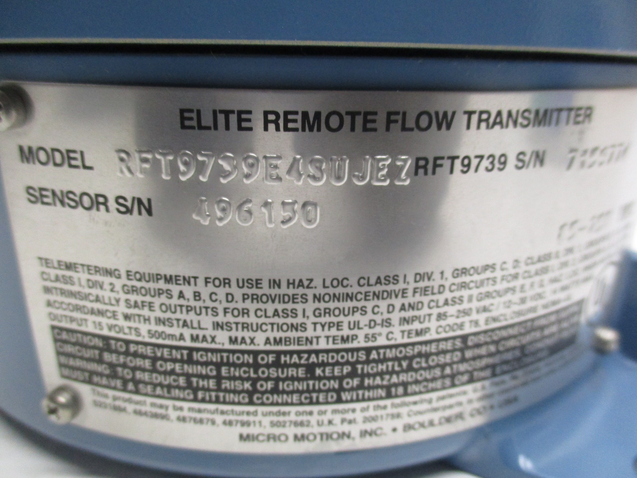 MICROMOTION RFT9739E4SUJEZ REMOTE FLOW TRANSMITTER * NEW NO BOX *
