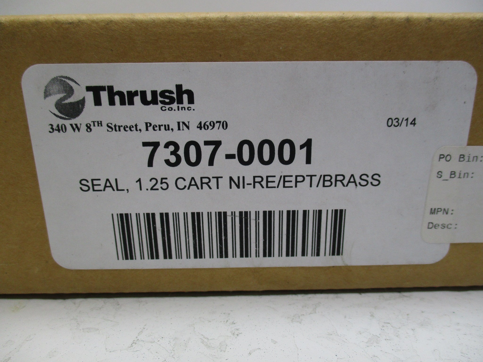 THRUSH 7307-0001 SEAL REPAIR KIT 1.25IN BORE * FACTORY SEALED *
