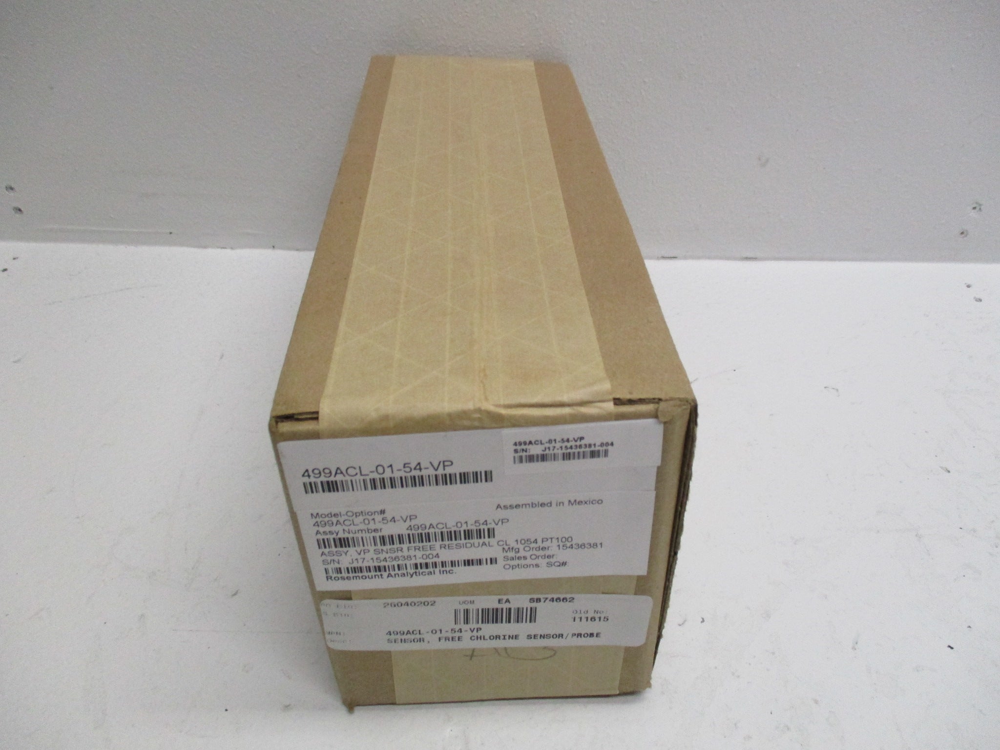EMERSON 499ACL-01-54-VP SENSOR w/ VP 6.0 QUICK DISCONNECT FITTING * FACTORY SEALED *