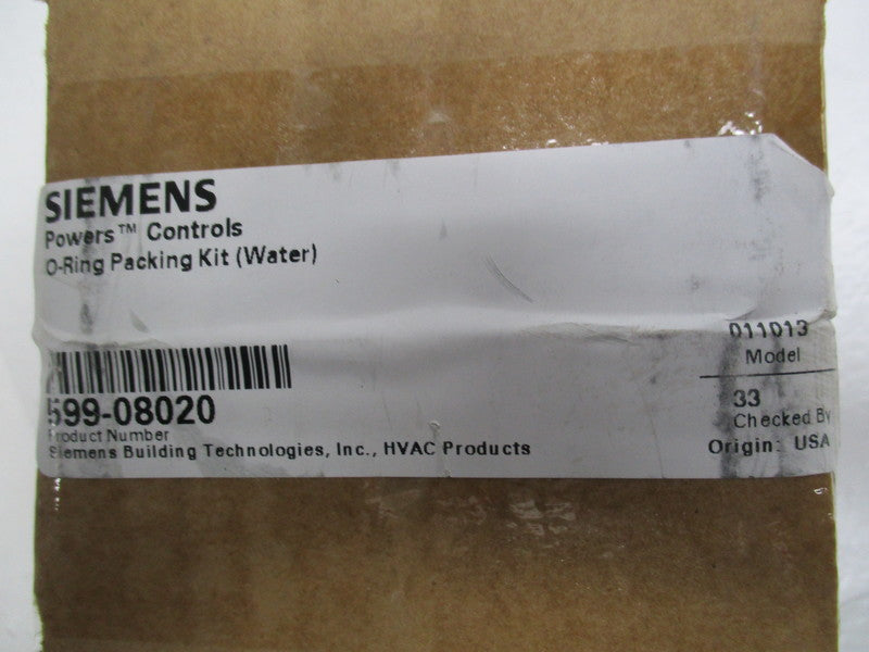 SIEMENS 599-08020 O-RING PACKING KIT-WATER * FACTORY SEALED *