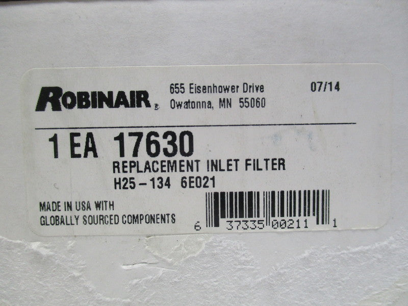 ROBINAIR 17630 REPLACEMENT FILTER * FACTORY SEALED *