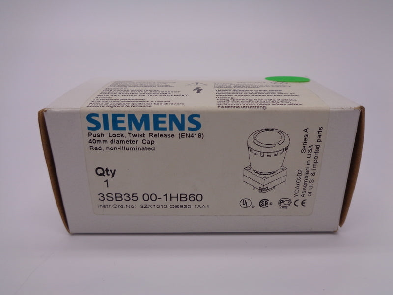 SIEMENS 3SB3500-1HB60 NSMP