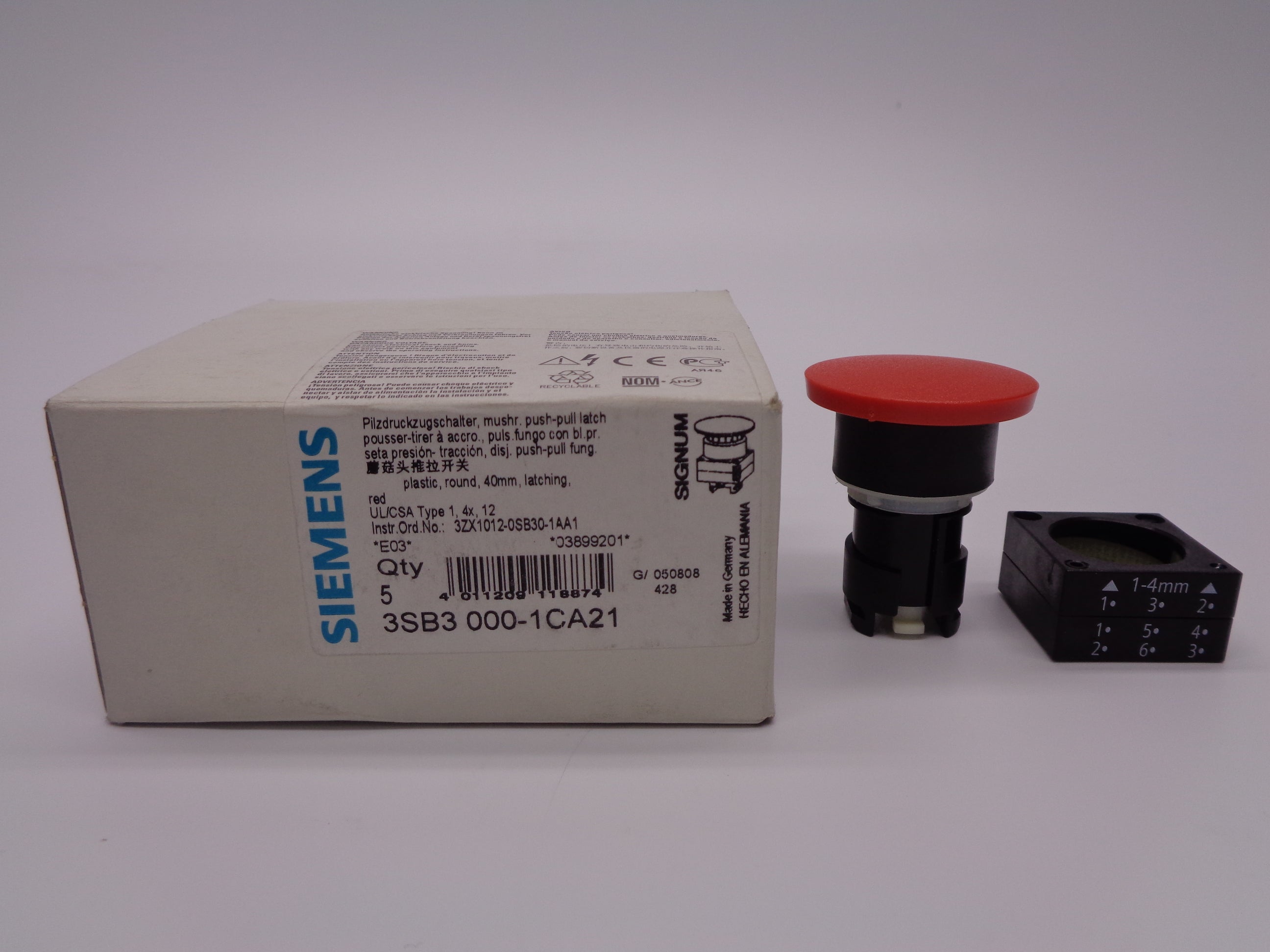 SIEMENS 3SB3000-1CA21 NSMP