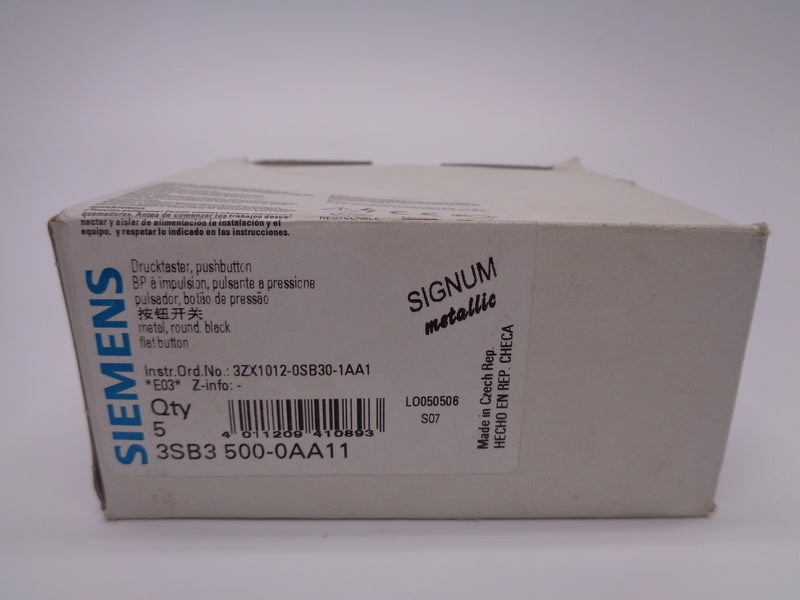 SIEMENS 3SB3500-0AA11 (PKG OF 5) NSMP