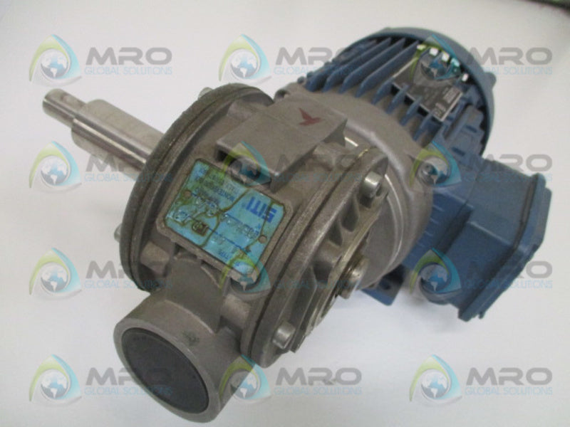 LAFERT ST71S4 ELECTRIC MOTOR 0.5HP W/ SITI MI40FPA0 SPEED REDUCER *USED*