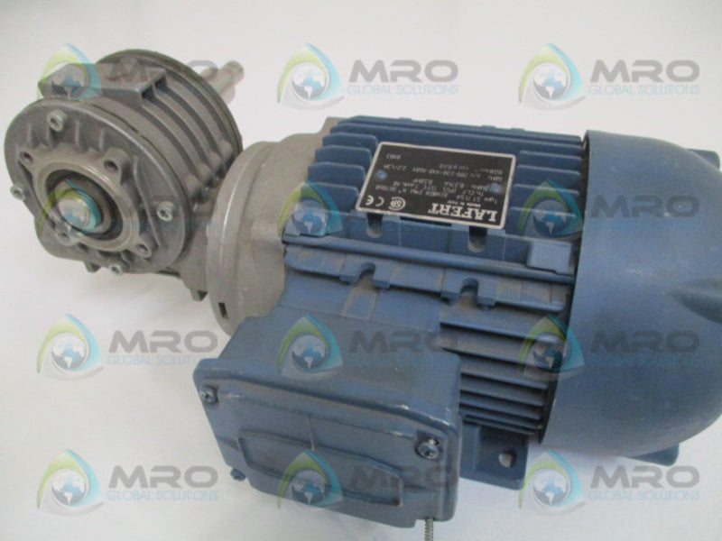 LAFERT ST71S4 ELECTRIC MOTOR 0.5HP W/ SITI MI40FPA0 SPEED REDUCER *USED*