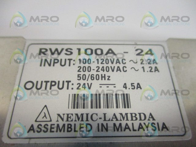 NEMIC-LAMBDA RWS100A-24 POWER SUPPLY *NEW IN BOX*