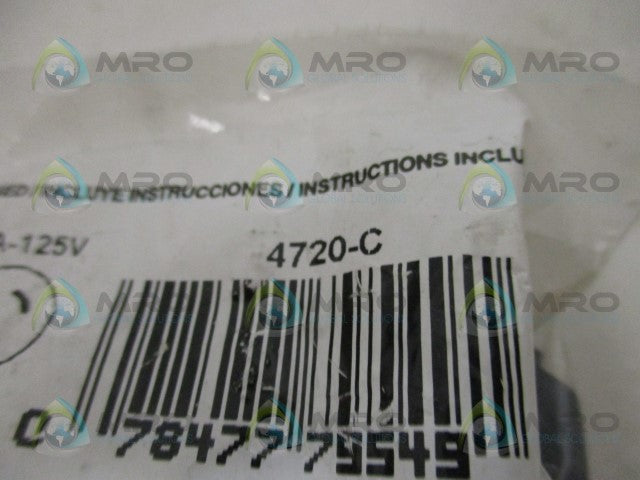 LEVITON 4720-C LOCKING PLUG * NEW IN FACTORY BAG *