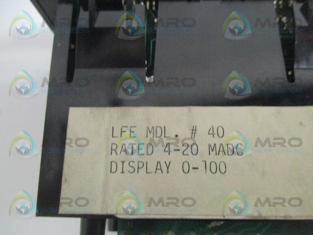 LFE #40 DIGITAL PANEL METER 4-20 MADC *USED*