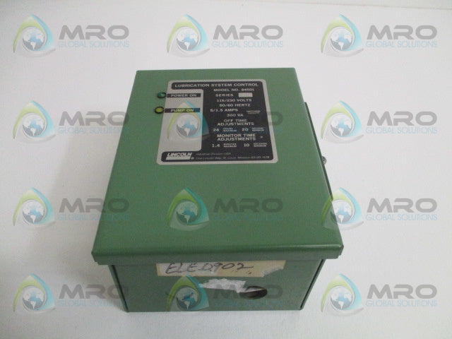 LINCOLN 84501 LUBRICATION SYSTEM CONTROL (ENCLOSURE ONLY) *USED*