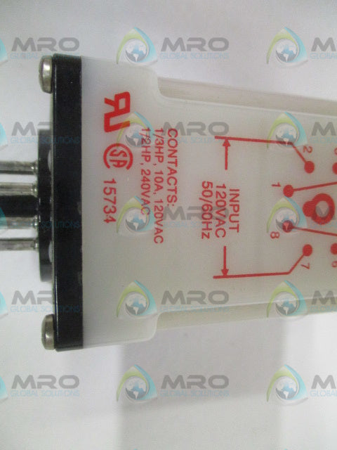 DAYTON 5X828E TIME DELAY RELAY 0.1-10sec. 120VAC *NEW IN BOX*