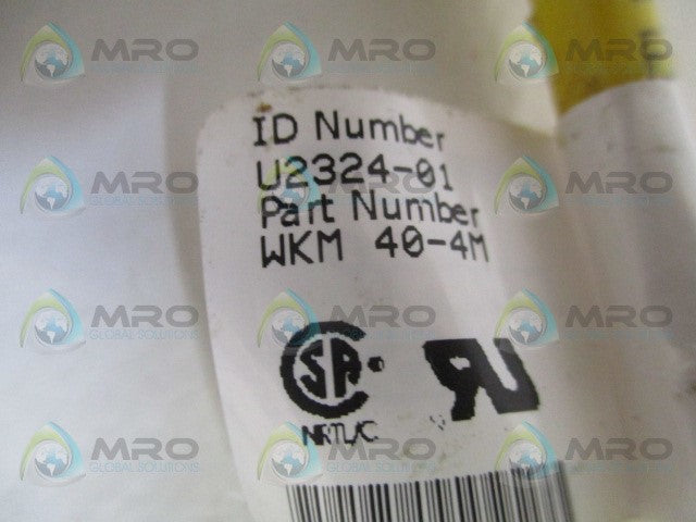 TURCK WKM40-4M MOLDED CORDSET *NEW NO BOX*