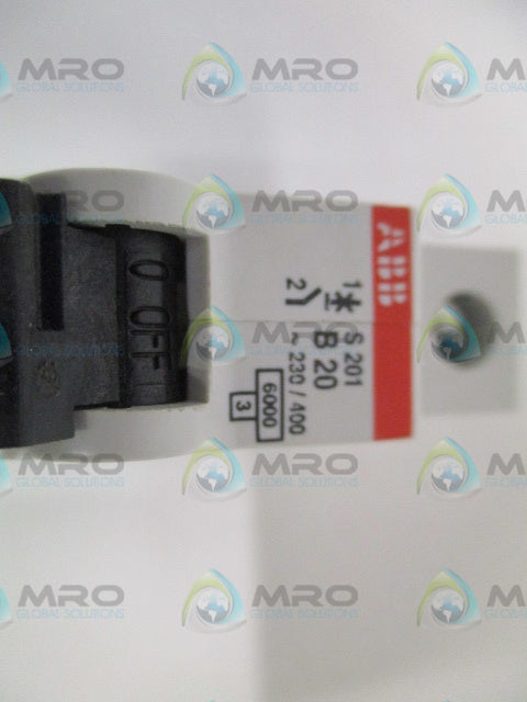 ABB S201-B20 CIRCUIT BREAKER 20A *NEW NO BOX*