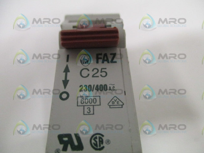 KLOCKNER MOELLER FAZC25 CIRCUIT BREAKER 25A  230/400V *NEW NO BOX*