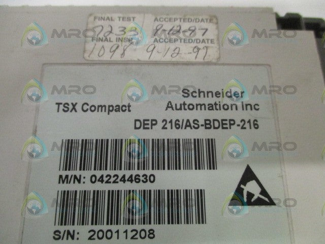 SCHNEIDER AEG TSX COMPACT DEP216/AS-BDEP-216 INPUT MODULE *USED*