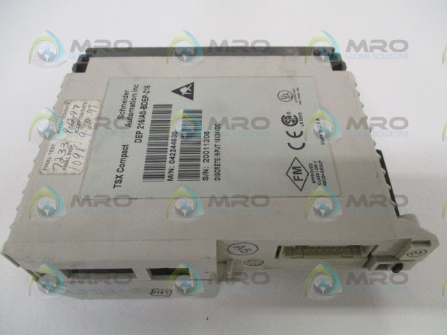 SCHNEIDER AEG TSX COMPACT DEP216/AS-BDEP-216 INPUT MODULE *USED*