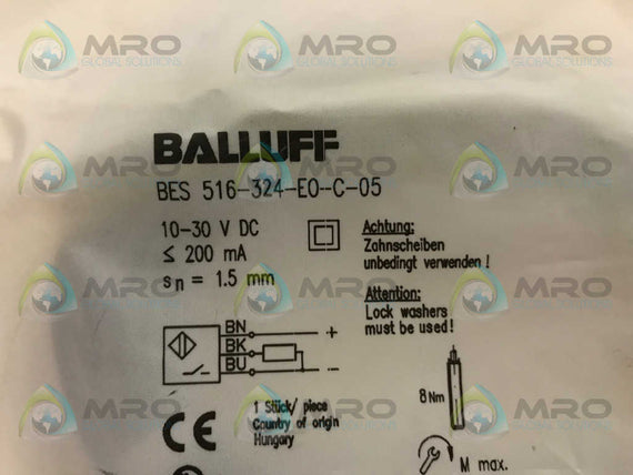 BALLUFF BES516-324-E0-C-05 SENSOR 10-30VDC *NEW IN A FACTORY BAG*