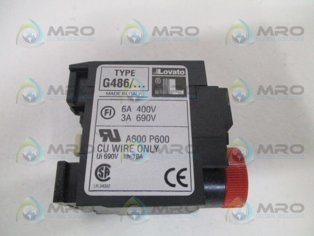 LOVATO 11G4866 DELAYED AUXILIARY CONTACT 6 sec. *NEW IN BOX*