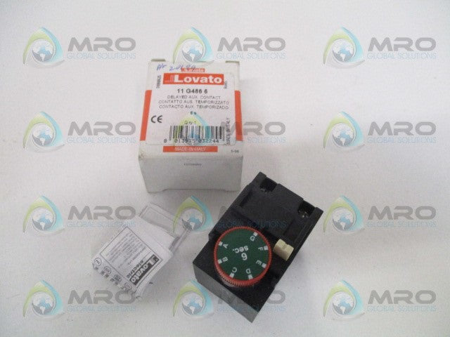 LOVATO 11G4866 DELAYED AUXILIARY CONTACT 6 sec. *NEW IN BOX*