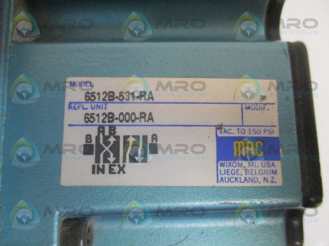 MAC 6512B-531-RA SOLENOID VALVE *NEW NO BOX*