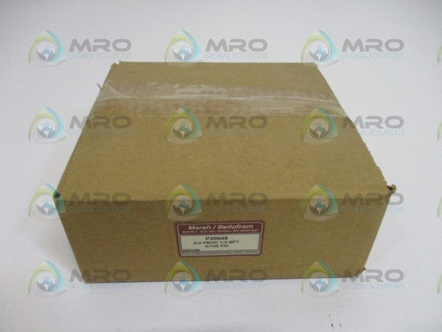 MARSH / BELLOFRAM P20048 PREESURE GAUGE 0/100 PSI *NEW IN BOX*